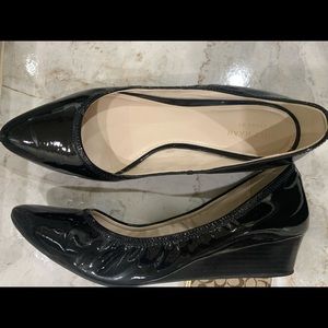 Cole Haan black patent leather wedges